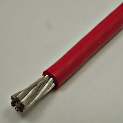 6 Gauge AWG Marine Grade Tinned Copper Battery Cable Red - by The Foot
