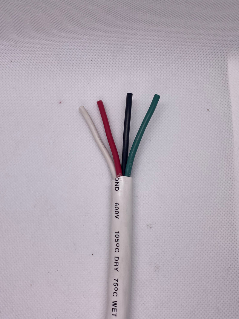 BC 14/4 AWG Round Tinned Boat Cable White Jacket 25ft