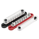 BB150-T1M6S12-B 48VDC 150A Common BusBar with 1×M6 Stud and 12×M4 Screws RED