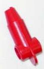 Lug or Ring Terminal Boot for Single Stud fits 10 AWG to 6 AWG - Red
