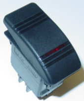 VDDA Contura Waterproof Rocker Switch On-On DPDT Red Lens
